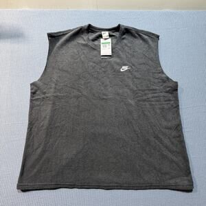 Nike Swoosh  Sleeveless Tank Top Men Sz XL Gray Brand New
